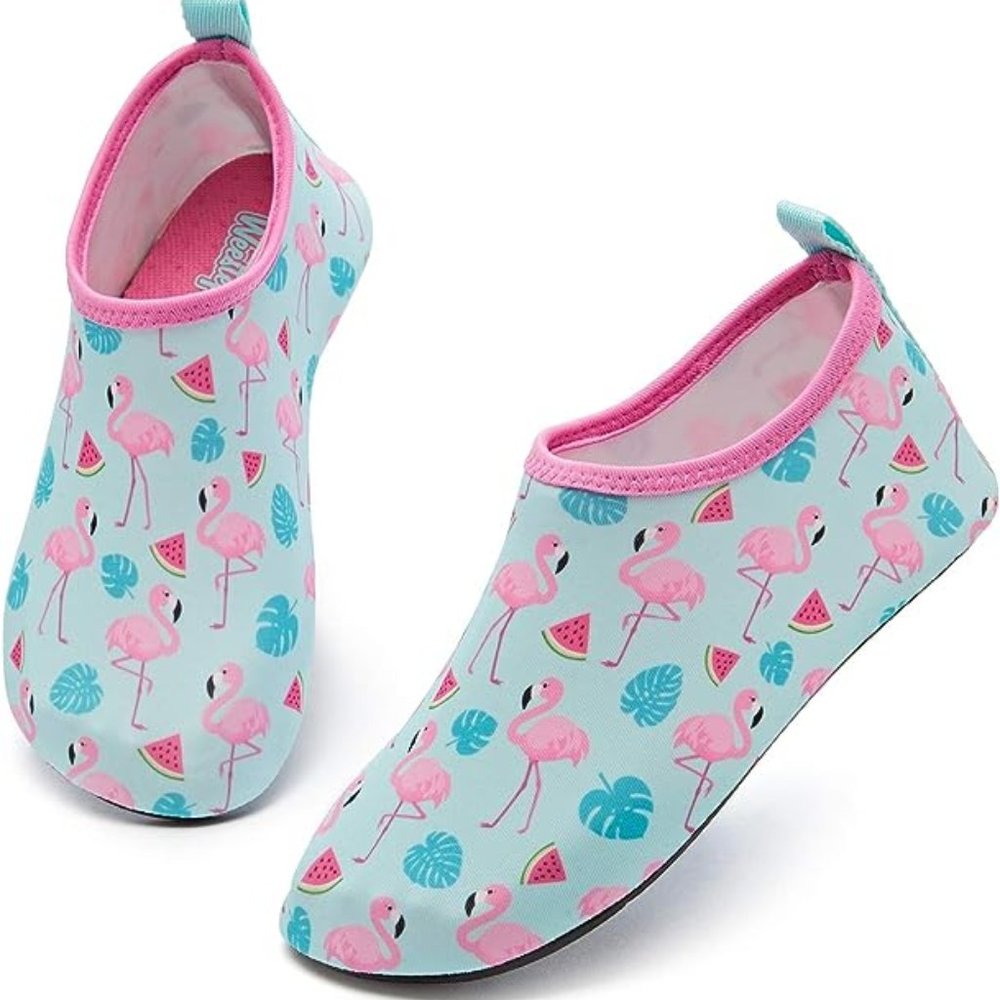 Weestep Little Kids Quick Dry Lightweight Aqua Shoe - SZ 1.5 & Flamingo Goggles! - Picture 1 of 7